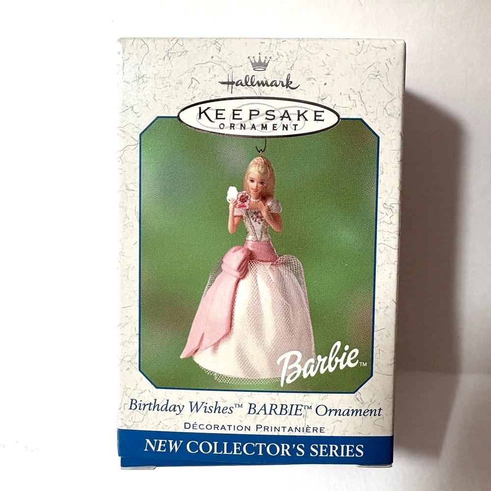 Barbie 2001 Birthday Wishes Hallmark Keepsake ornament NIB